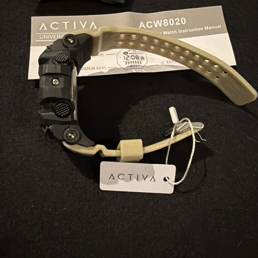 Activa Digital Sports Watch Mens Camo Strap Chronograph Alarm 30M WR New w/Tags